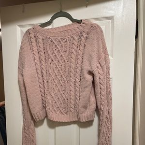 pink sweater